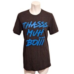 Maverick‎ by Logan Paul Thasss Muh Boiii Graphic Tee Charcoal Gray Blue Mens M